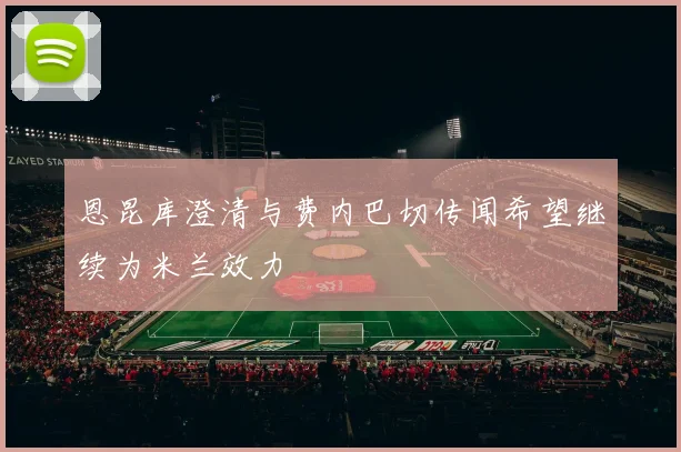 恩昆库澄清与费内巴切传闻希望继续为米兰效力